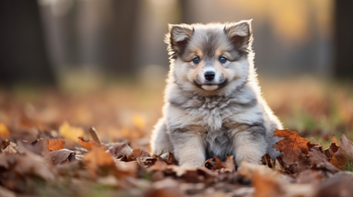 Mini Pomskydoodle with Fluffy Coat